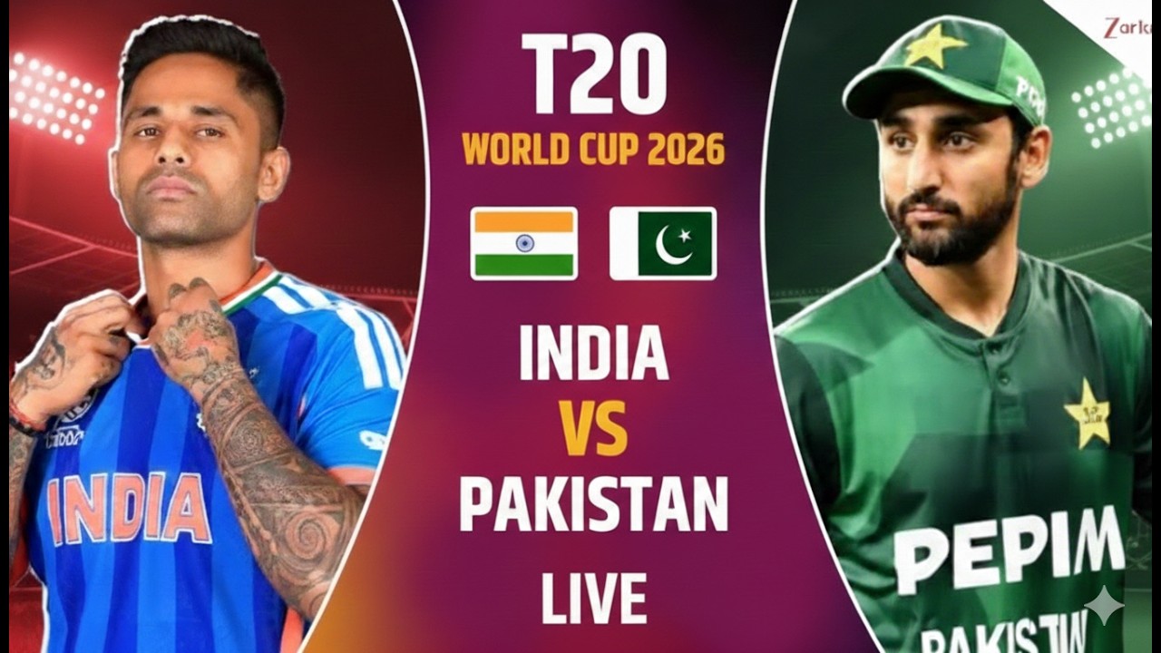 india vs pakistan live match today t20 worldcup 2026 live score live highlightes