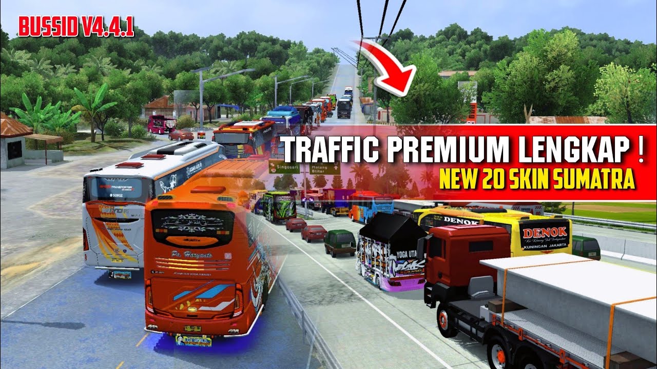 Baru Lagi Nih 20 Skin Traffic SUMATRA! Kodename Traffic Multi premium | Bussid V4.4.1 