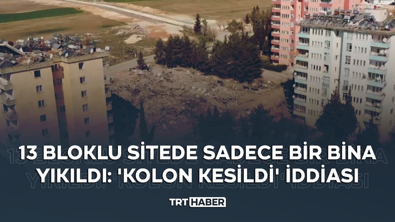 13 bloklu sitede sadece bir bina yıkıldı: Kolon kesme şüphesi var