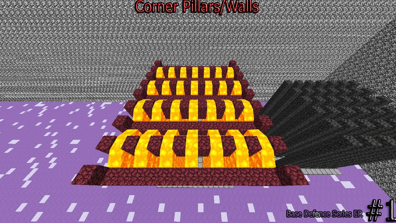 How to gen Corner Pillars/Walls! Minecraft Base Defense How to Series