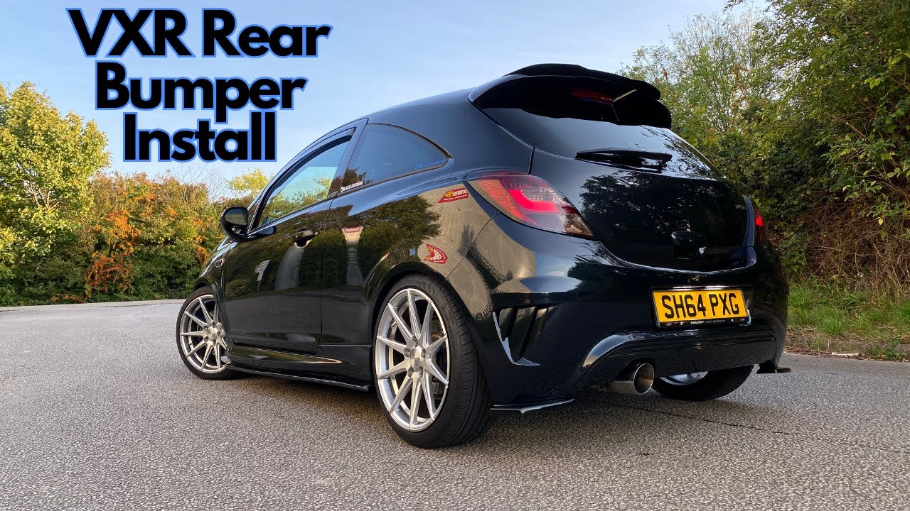 Vauxhall Corsa D Black Edition: VXR Rear Bumper Install With Left Exit Diffuser