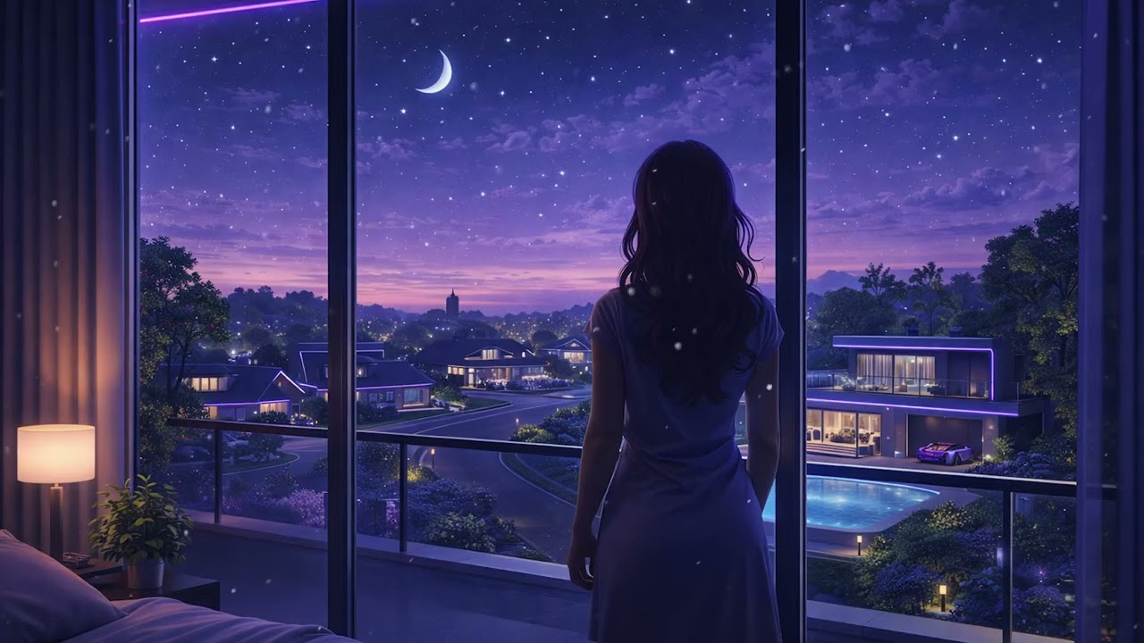 Futuristic Night District | Calm Lo-Fi Beats in a Neon City