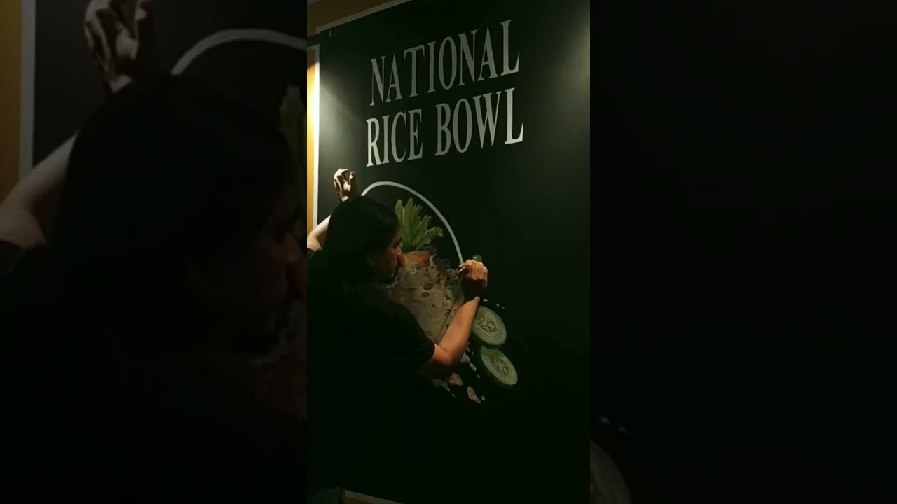 Mural 2d di caffee menu Rice bowl #shorts