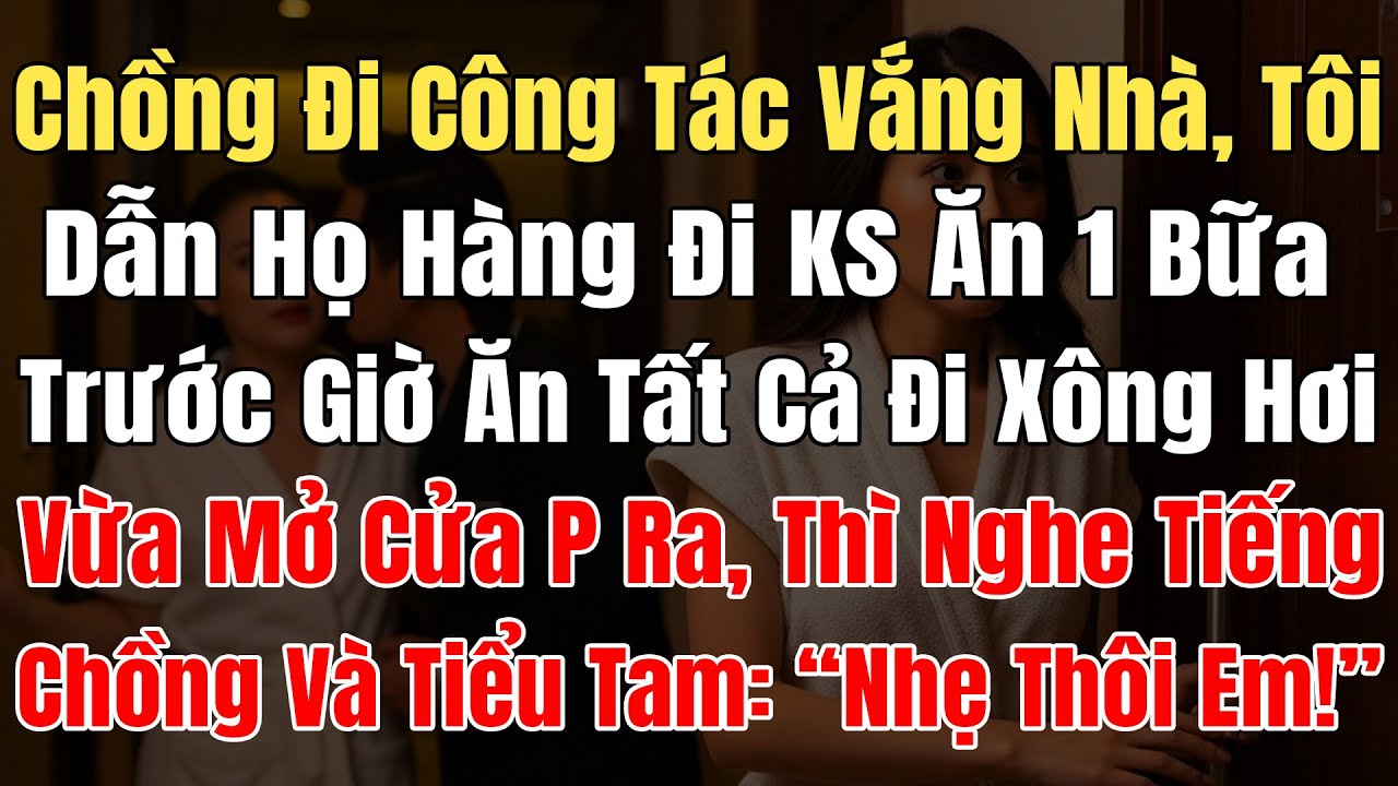 Chồng Đi Công Tác, Tôi Dẫn Họ Hàng Đi Ks Ăn 1 Bữa, Vừa Đẩy Cửa Ra, Nghe Tiếng Chồng: 