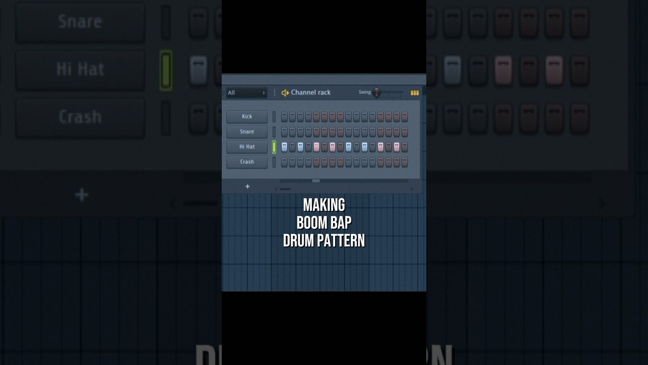 Making Boom Bap Drum Pattern🔥 #shorts #feedshorts #flstudio