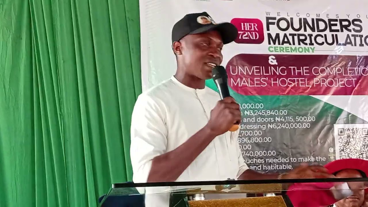 COMR. EMMANUEL IDIO REPRESENTING THE SPEAKER AKS HOUSE OF ASSEMBLY DURING THE NCBC 72ND FOUNDERS DAY
