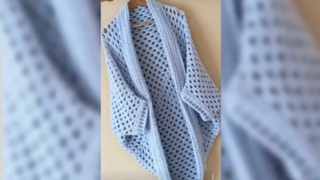 كارديجان Cardigan مربع جرانىGranny square بأسهل طريقه للمبتدئين كروشيه Crocheted  شتوى ( Kg كروشيه )