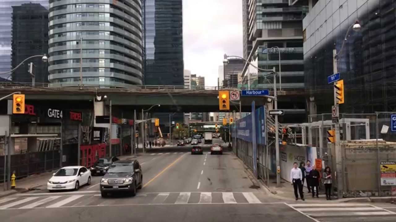 Drive through Downtown Toronto