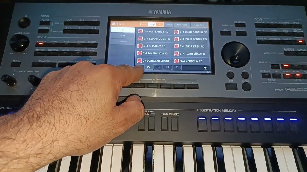 #psra5000 #ritim Yamaha psr a5000 user bölümüne ritim ve ses yükleme