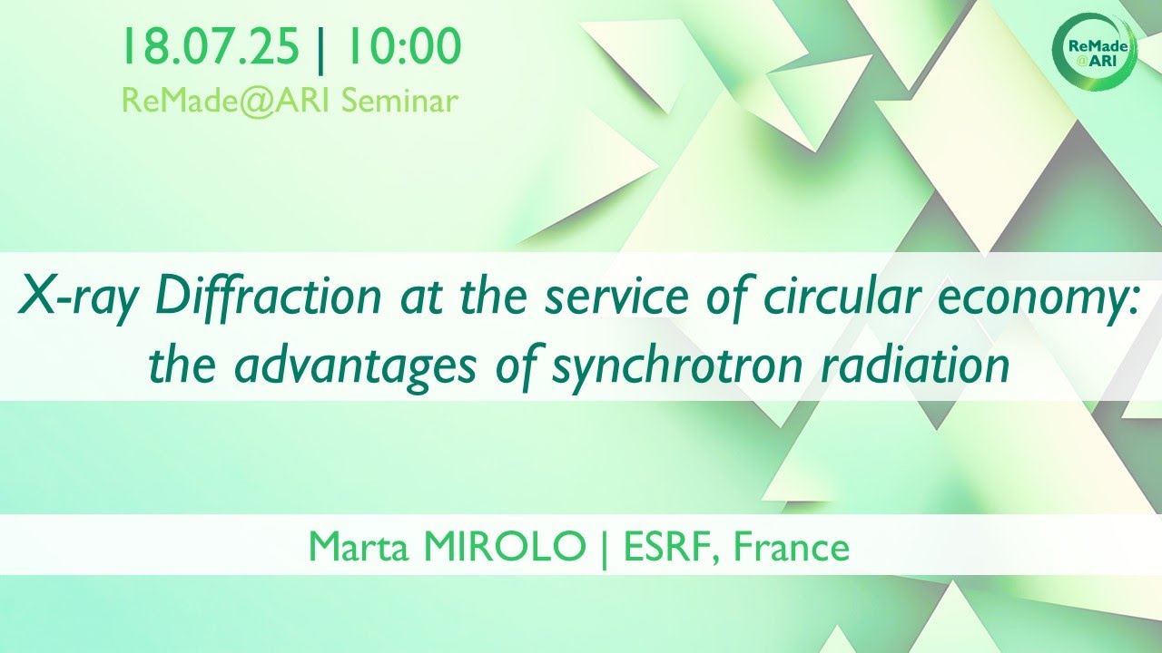 X-ray Diffraction at the service of circular economy: the advantages of synchrotron radiation