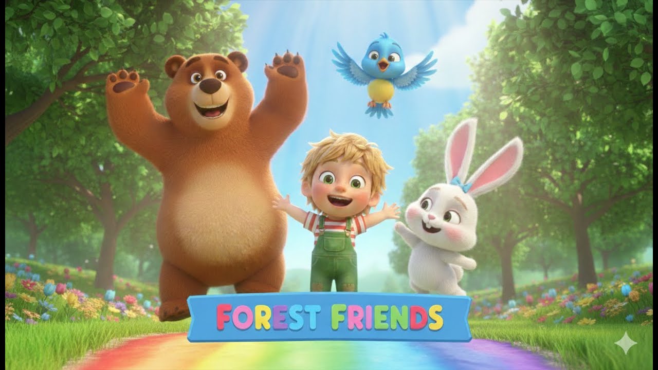 Forest Friends Poem | Move & Sing with Animals! 🐾 | Fun Action Song for Toddlers & Preschoolers