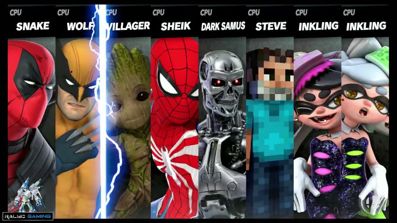 Deadpool vs Wolverine vs Groot vs Spider-Man vs T-800 vs Steve vs Callie vs Marie
