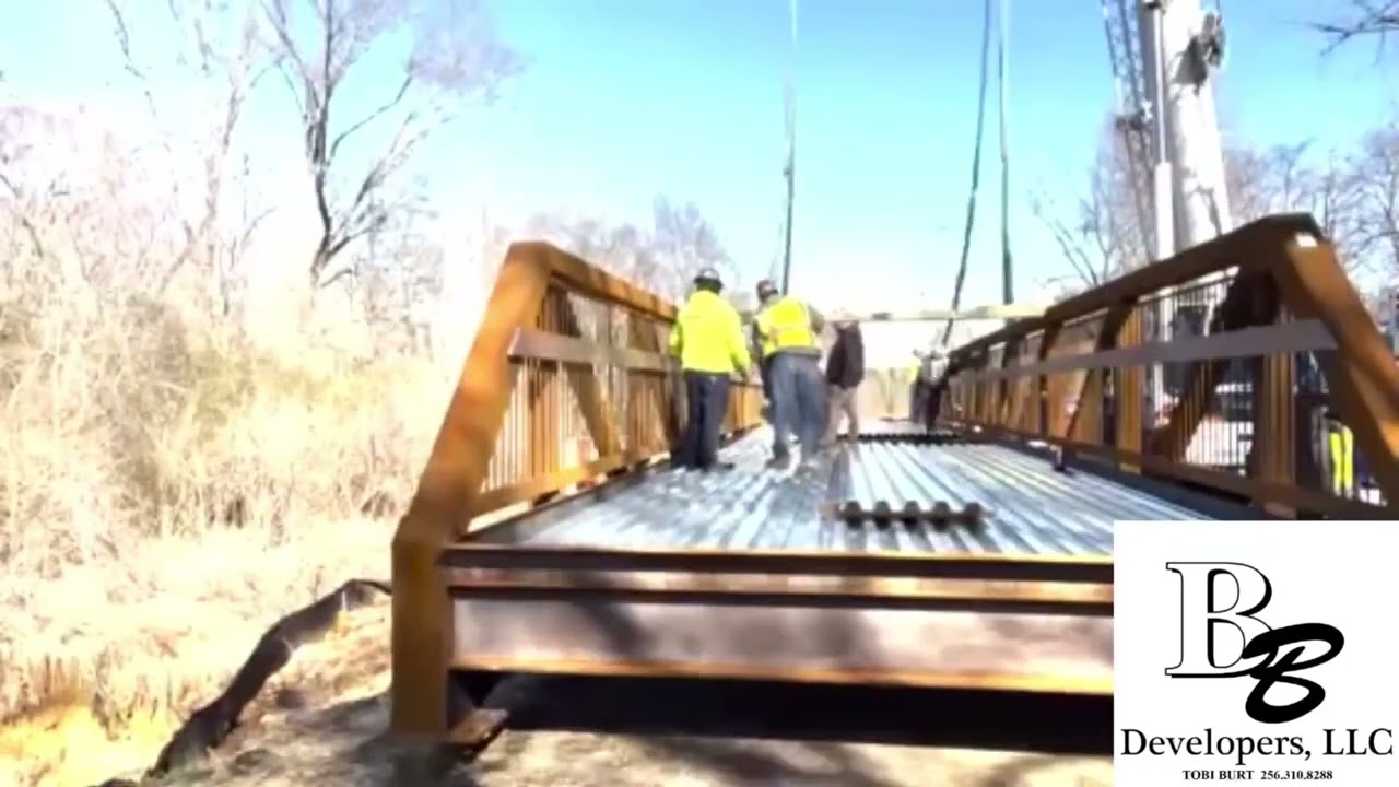 Cane Creek Bridge Installation for Chief Ladiga Trail - B&B Developers