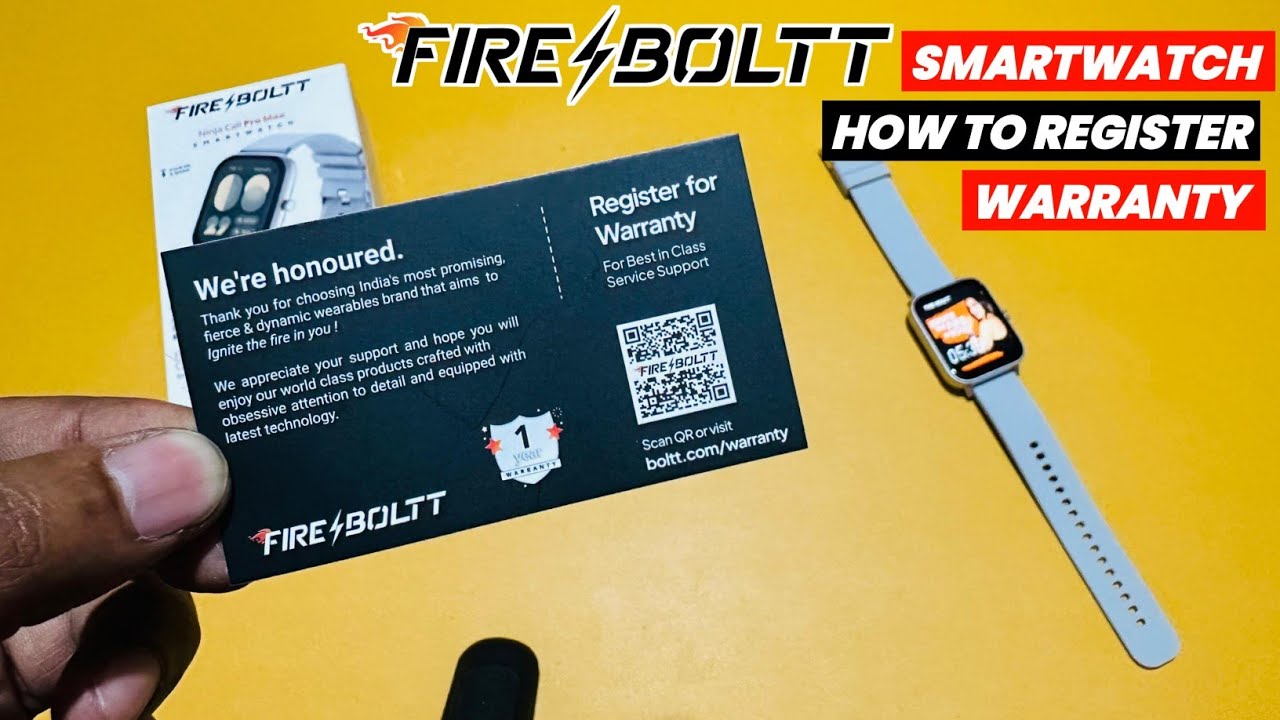 Warranty Registration Fireboltt Watch | how to register warranty for Fire boltt smartwatch |