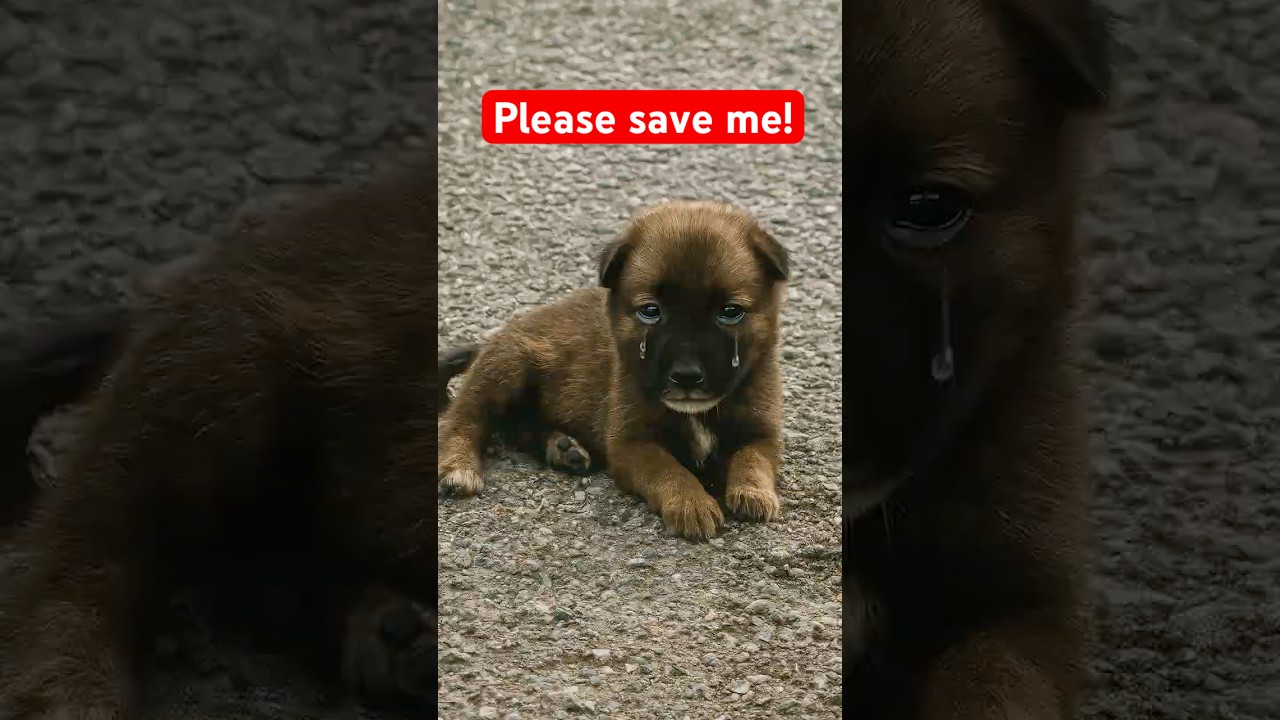 Please Save The Baby – A Lost Puppy on the Dangerous Roadside. 