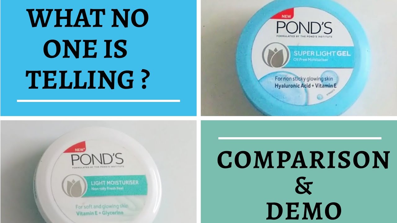 Ponds Super Light Gel  VS Ponds Light Moisturizer |REVIEW  COMPARISON & DEMO| Voguishyou