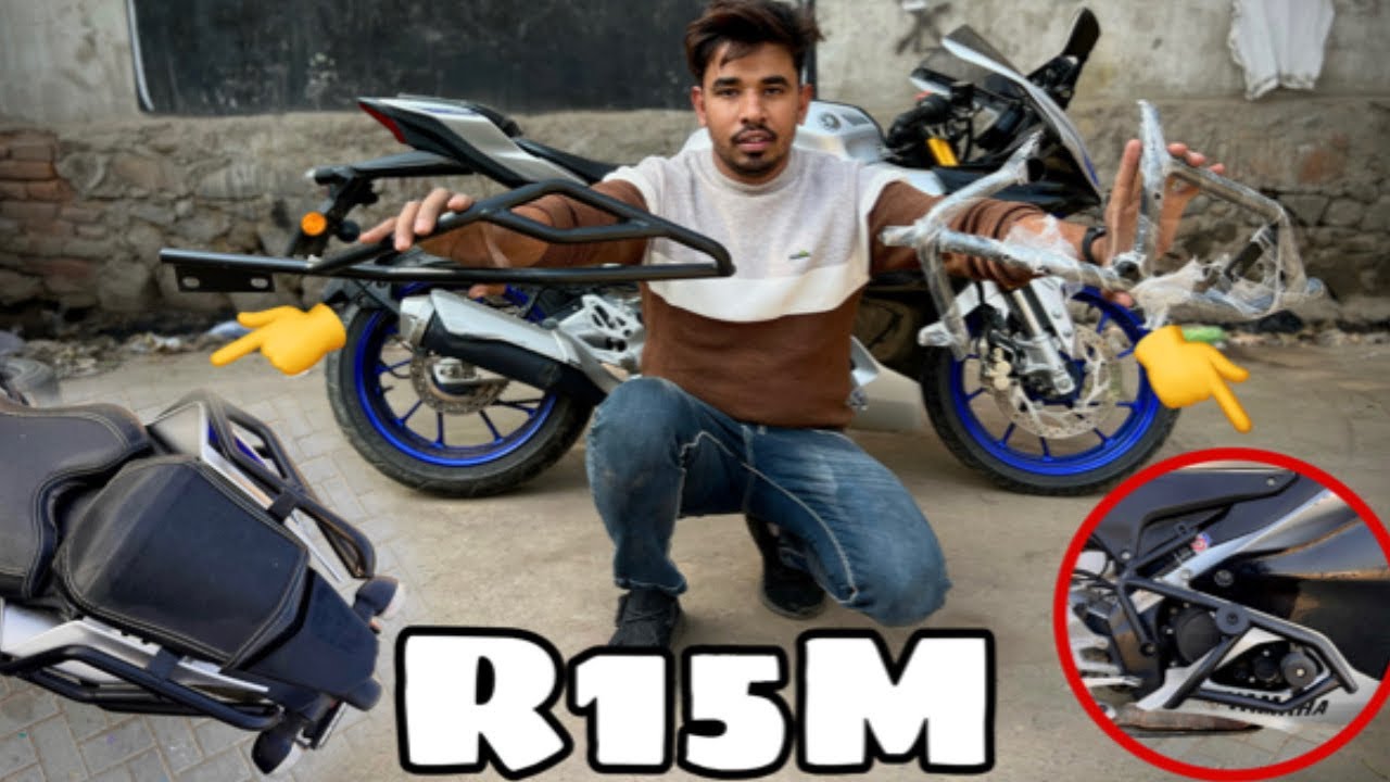 Yamaha R15M 2023 Modification 🤩 | Crash Guard | Grabrail | Techno Khan