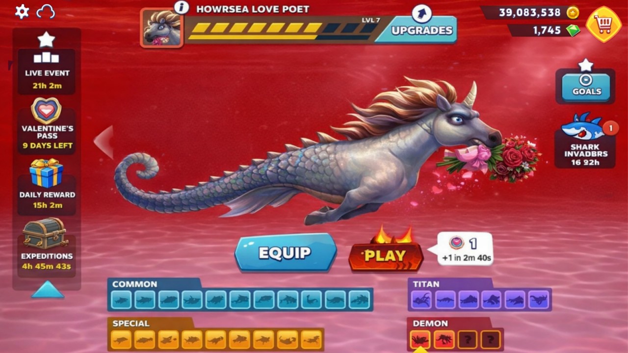 NEW VALENTINE'S EVENT GAMEPLAY 2026 - Hungry Shark Evolution