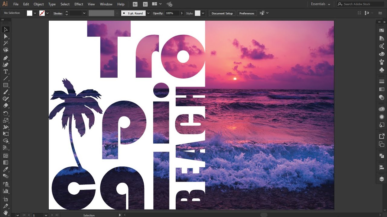 Text clipping mask in Adobe Illustrator with multiple text boxes or shapes