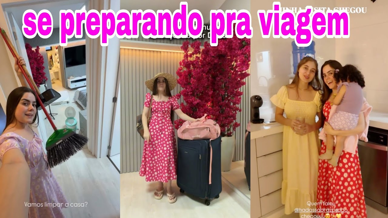 🌟 Emily Mazetto limpando a casa e arrumando a mala pra viagem no cruzeiro 