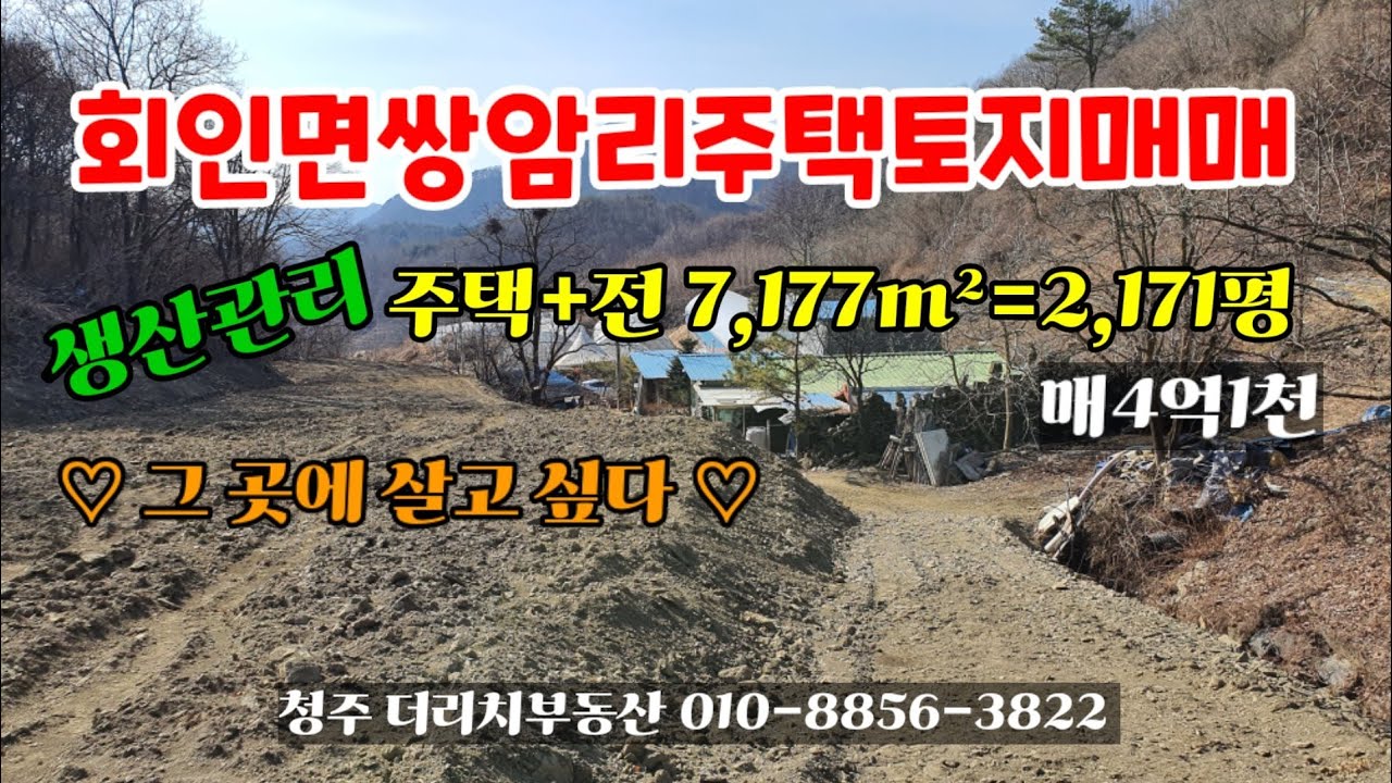 충북보은회인면쌍암리토지주택매매
