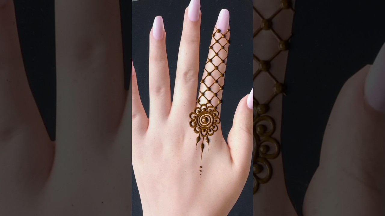 Mehndi design Simple ❤️ #mehndi #easymehndi #heena #fingermehndi  #youtubeshorts #shortvideo #shorts