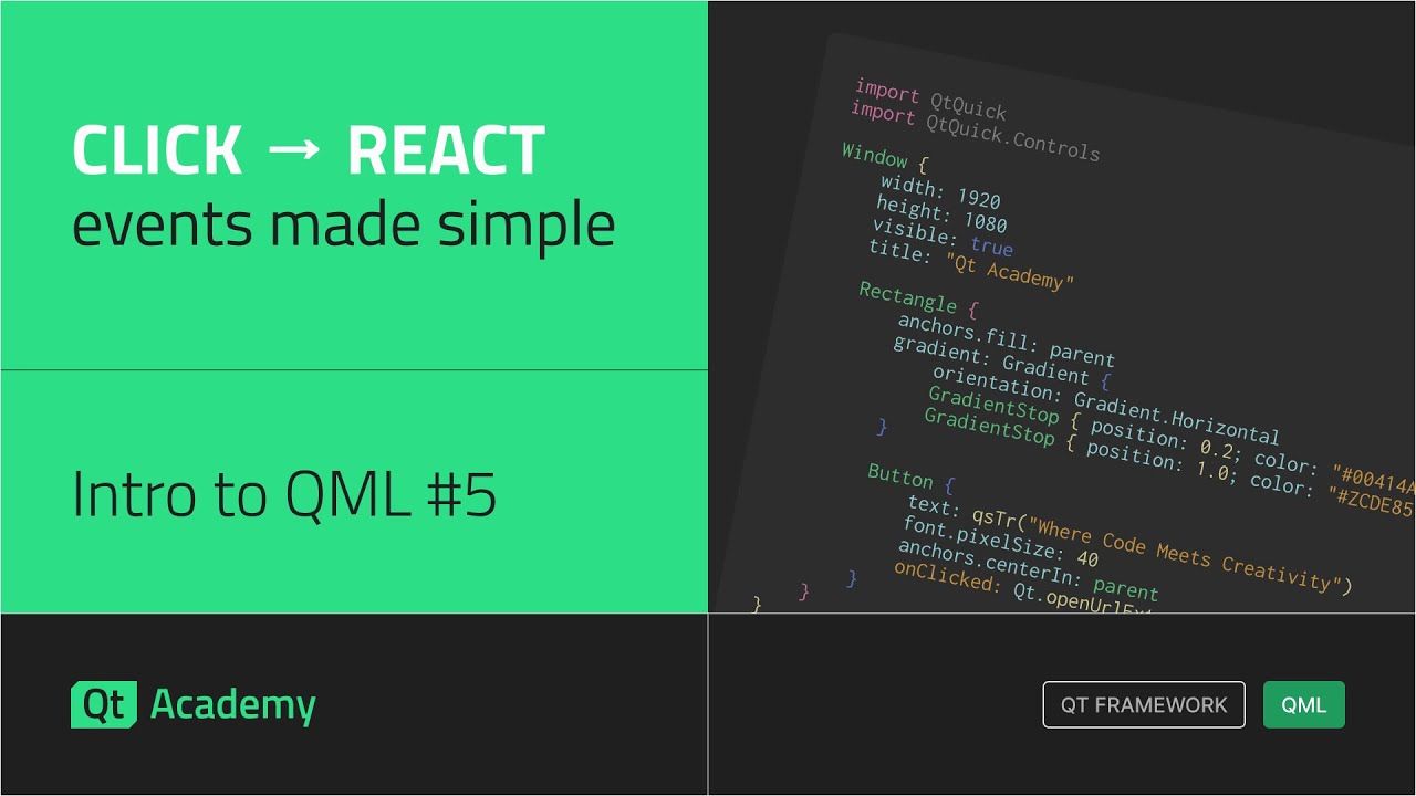 Signals & Event Handlers | Intro to QML #5