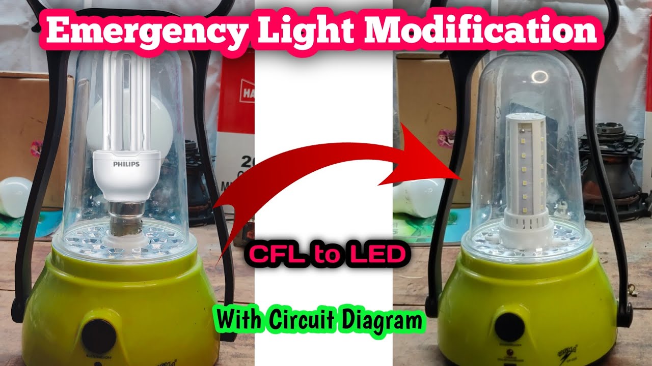 Emergency Light Modification | CFL to Led Candel light Convert | ElectroWork