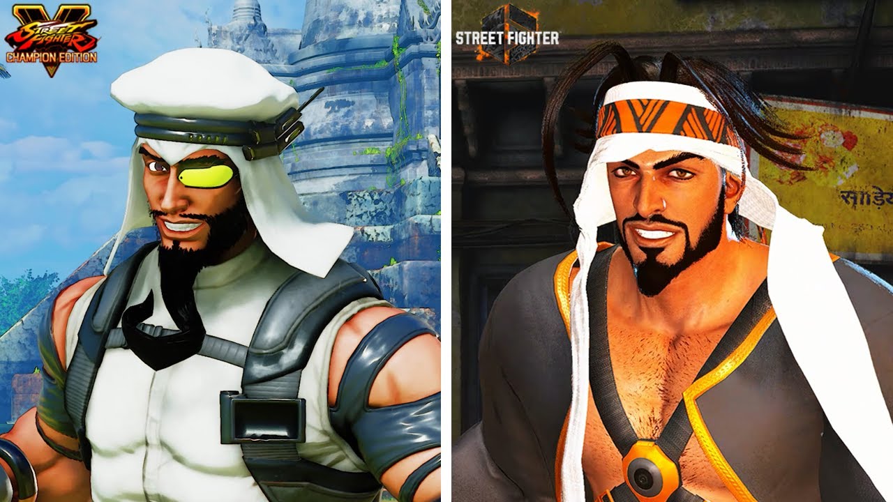 Street Fighter 6: Rashid DLC - Character Model Comparison - SF5 vs SF6
