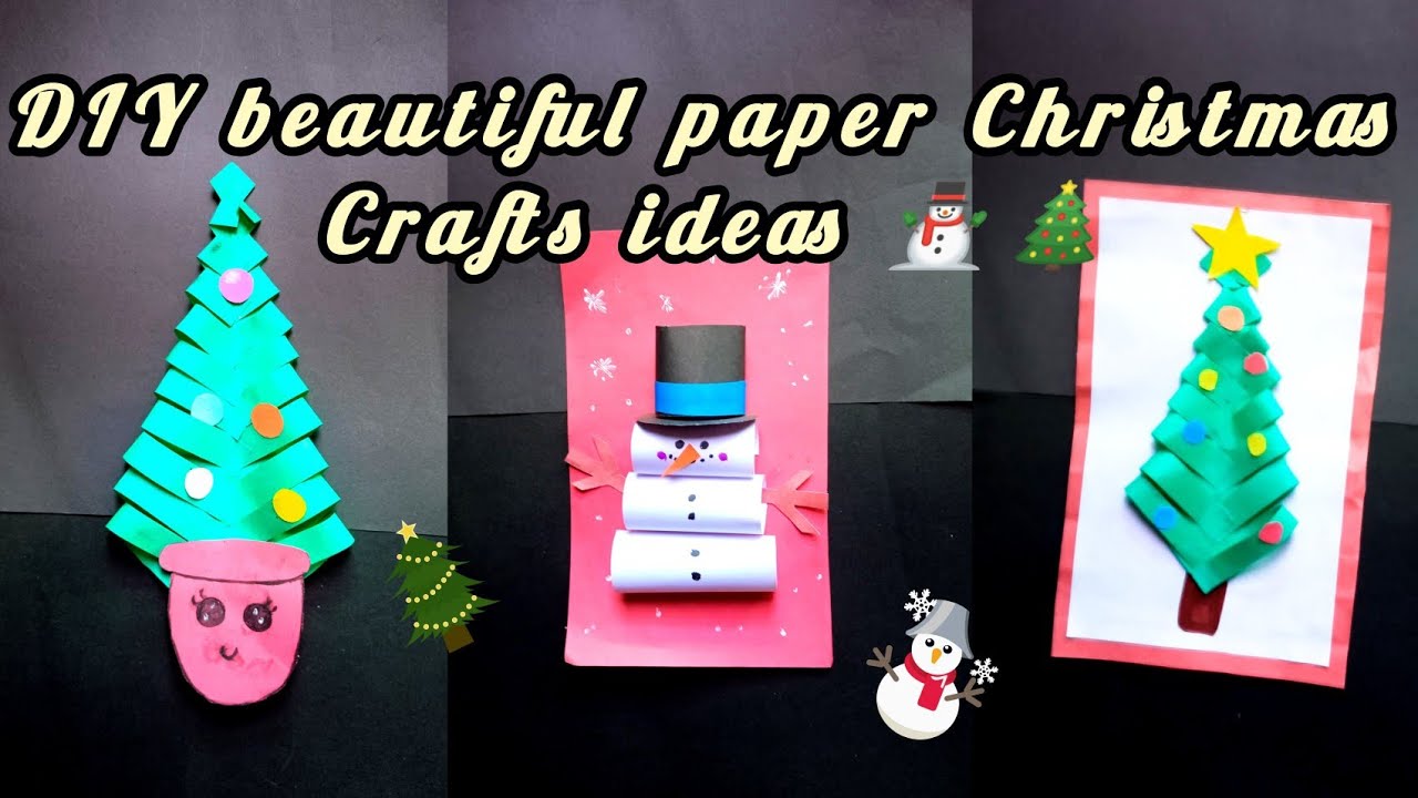 DIY beautiful paper Christmases tree crafts ideas 🎄⛄✨||paper snowman craft 