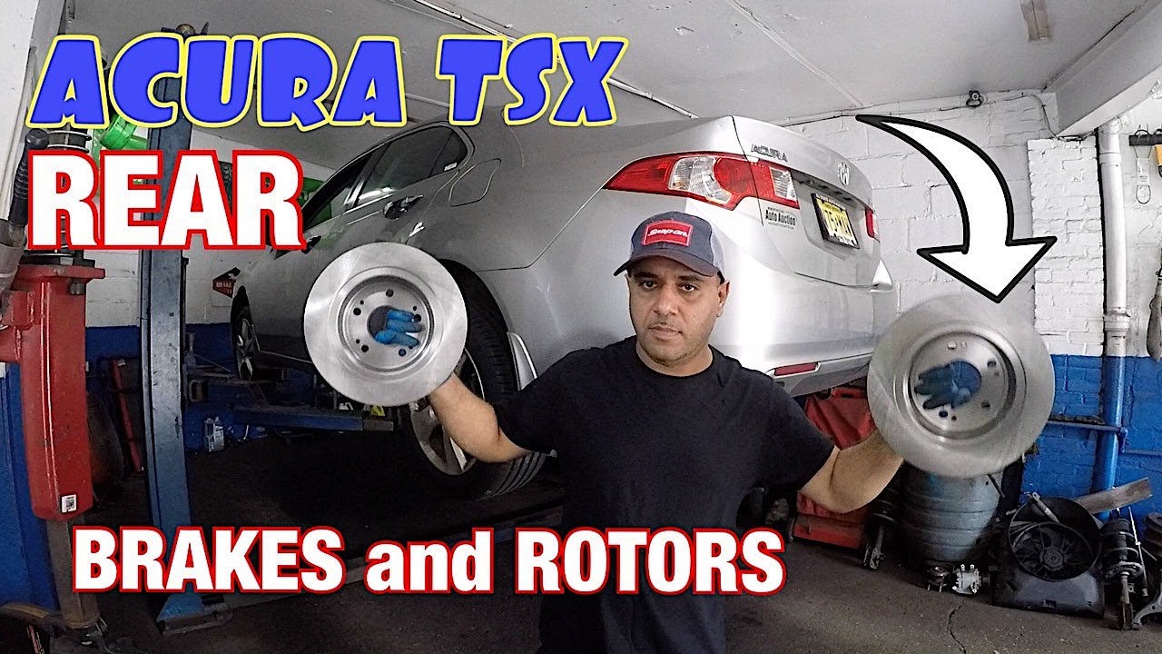 How to replace rear brakes and rotors on Acura tsx 2010 No special tools needed