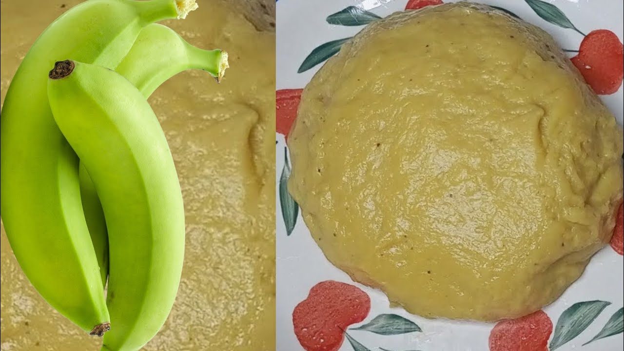 how to make fufu with plantain ||Smooth And starchy swallow with plantain