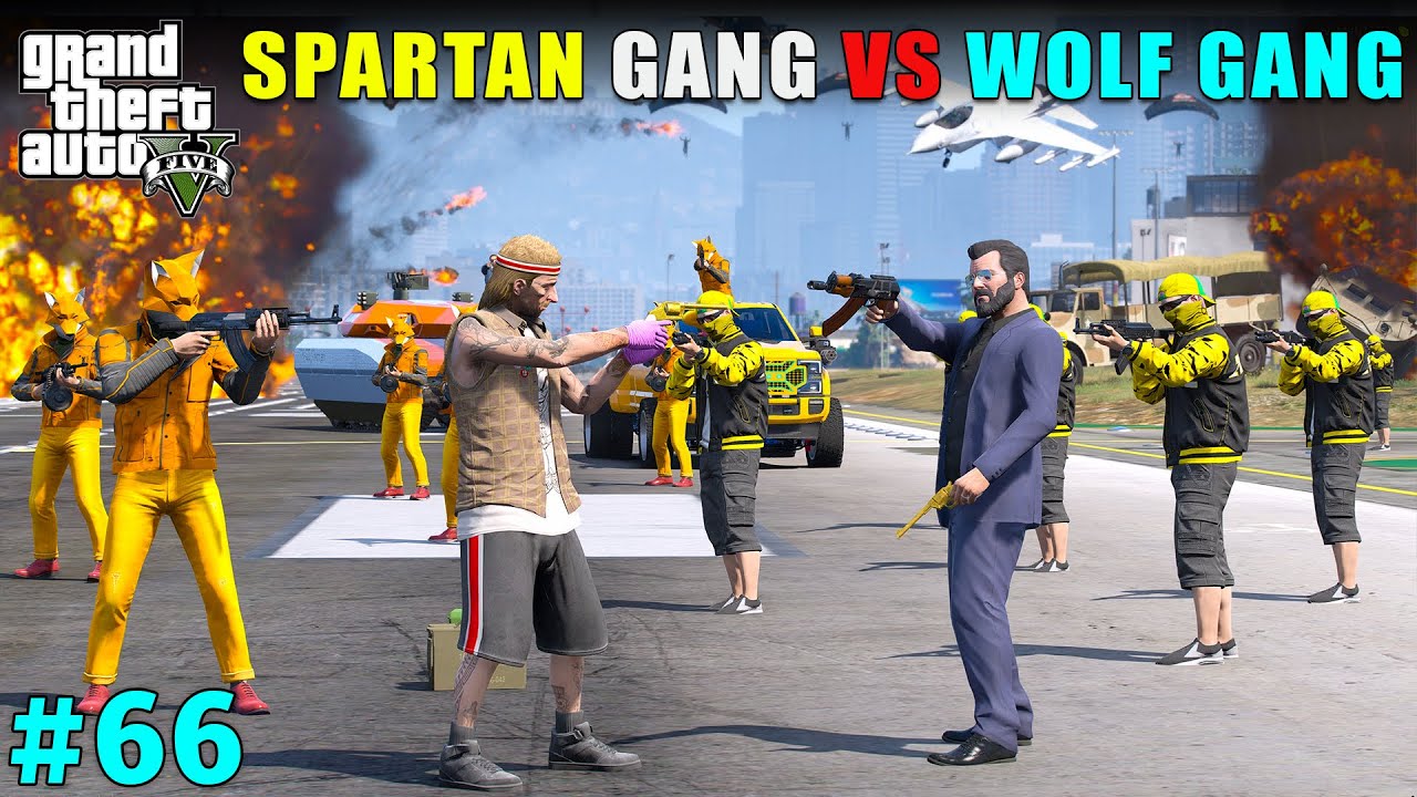 MICHAEL GANG BIGGEST BRUTAL ATTACK ON WOLF GANG | GTA V GAMEPLAY  #66