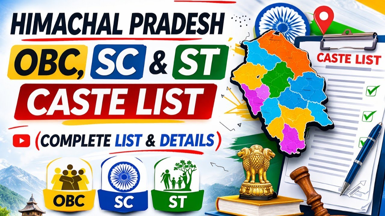 Himachal Pradesh obc sc st Caste list | himachal caste list in india