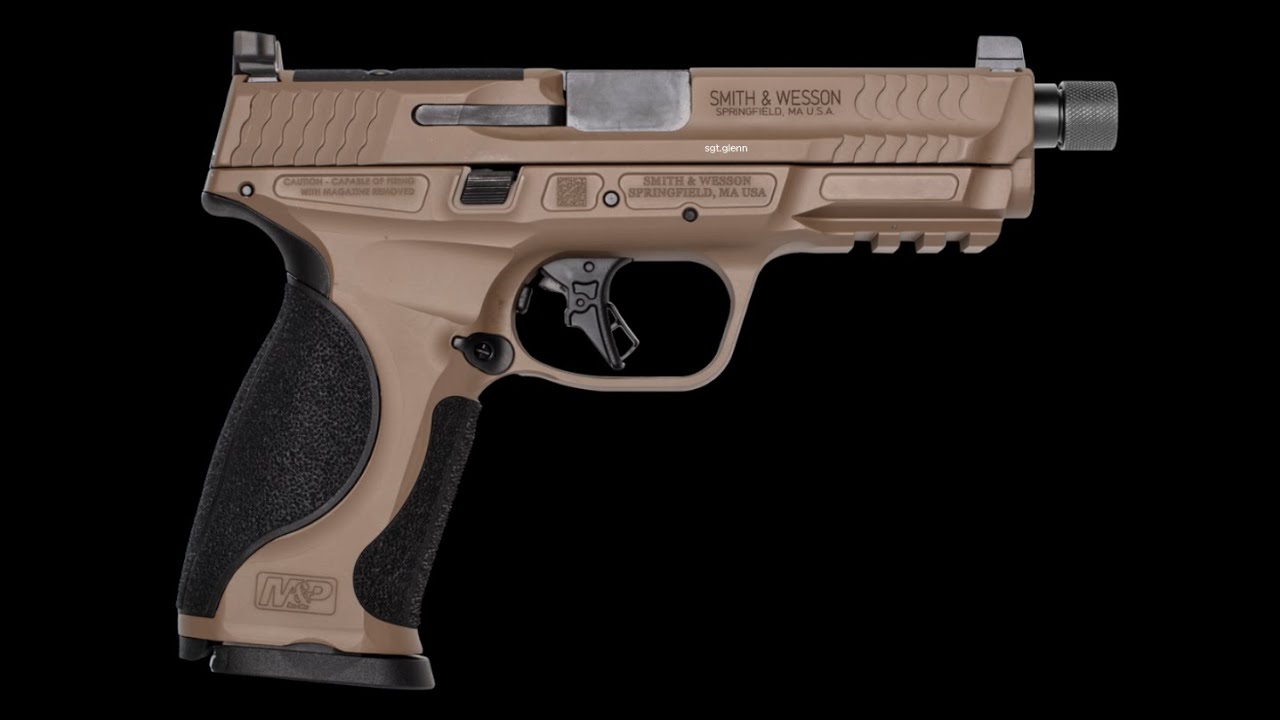 S&W M2.0 METAL IN FDE WITH THREADED BARREL #9mmpistol #gunsafety #gunspecs