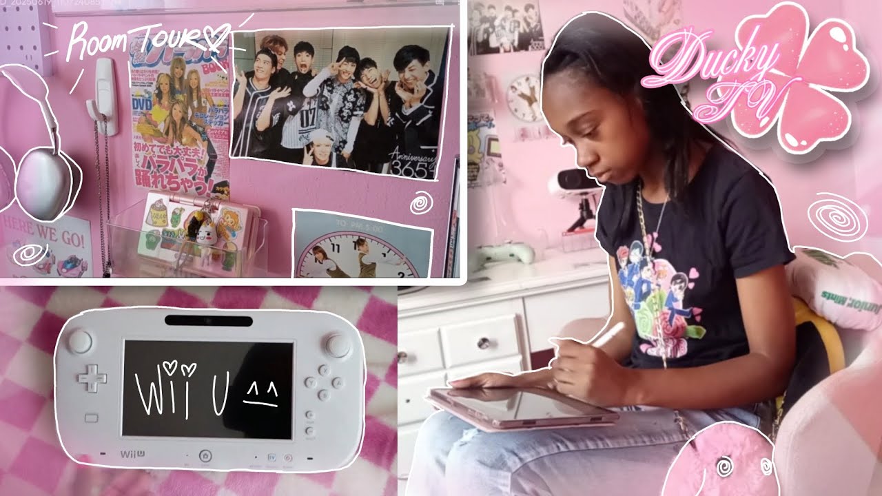 life of the shy introverted clover girl ☘️ room tour, modded wii u, trinket shopping♡₊˚