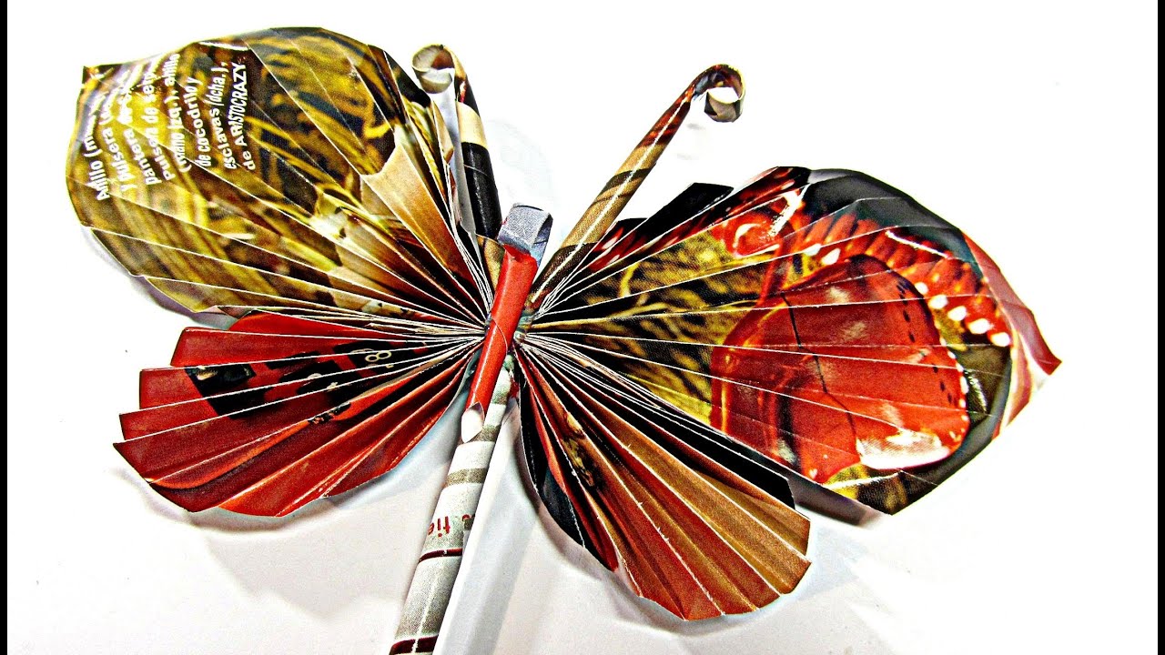 Como hacer mariposas de papel. Paper butterflies.