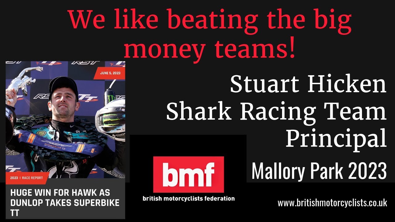 Steve Preston speaks to Hawk Racing team principal Stuart Hicken