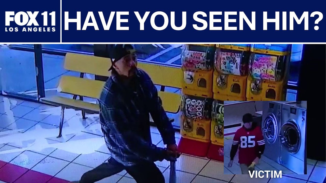 Man with machete goes after teen in 49ers jersey at laundromat in Pomona | FOX 11 LA