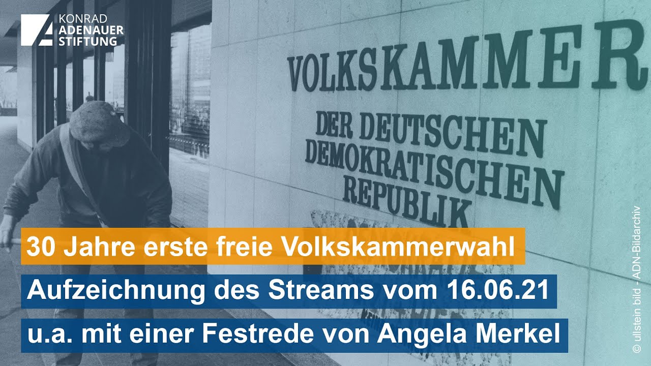 30 Jahre erste freie Volkskammerwahl u.a. mit Angela Merkel und Sabine Bergmann-Pohl