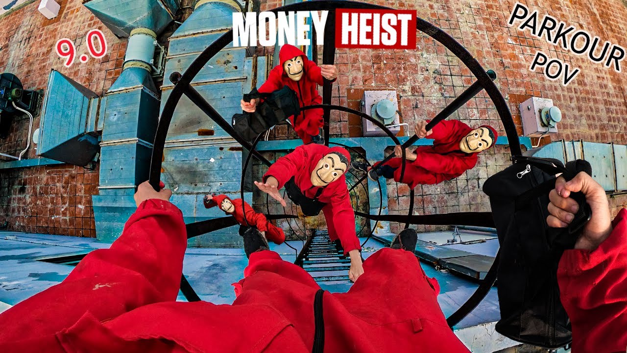 MONEY HEIST PARKOUR ESCAPE From SECURITY Chase ( Epic Parkour Action Pov ) 9.0 || MOVIE  2023
