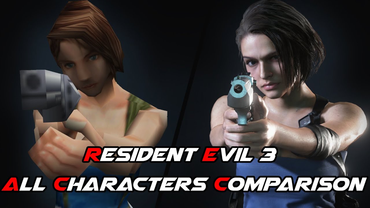 RESIDENT EVIL 3 REMAKE - ALL CHARACTERS COMPARISON - ORIGINAL VS REMAKE