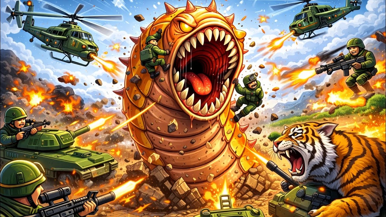 لعبه دوده عملاقه تاكل كل شي 🐍🤣