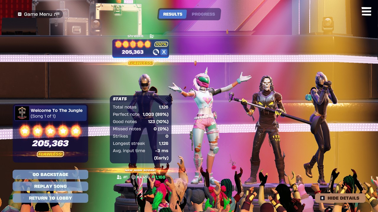 Welcome To The Jungle FC | 89% Perfects - -3 ms avg input time