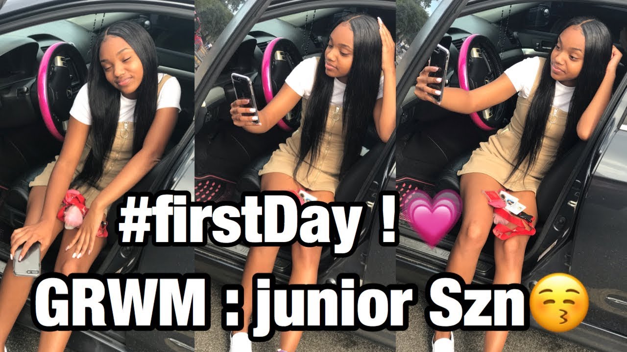 GRWM : first day of school ! 💗 junior year | ft isee AliExpress hair