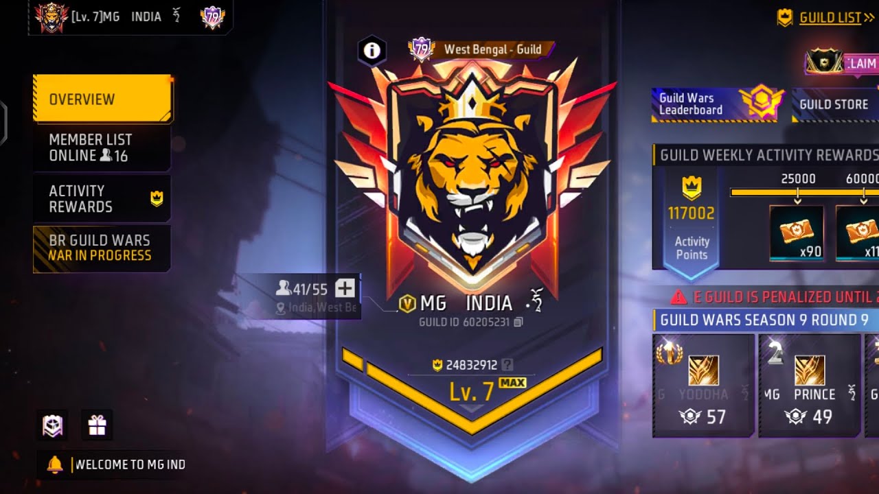 How To Join V BADGE MG INDIA Guild || Free fire rarest guild #freefire 