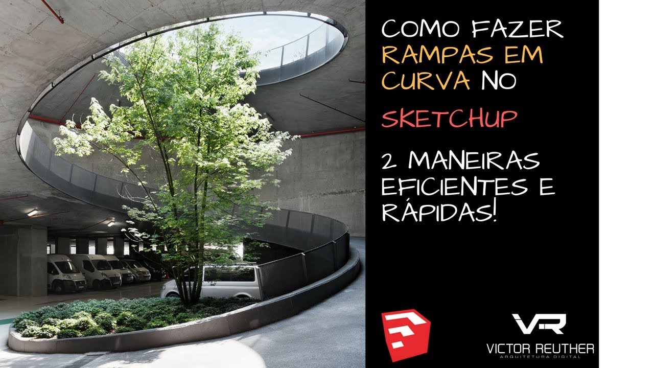 2 maneiras eficientes de fazer rampas em curva no Sketchup