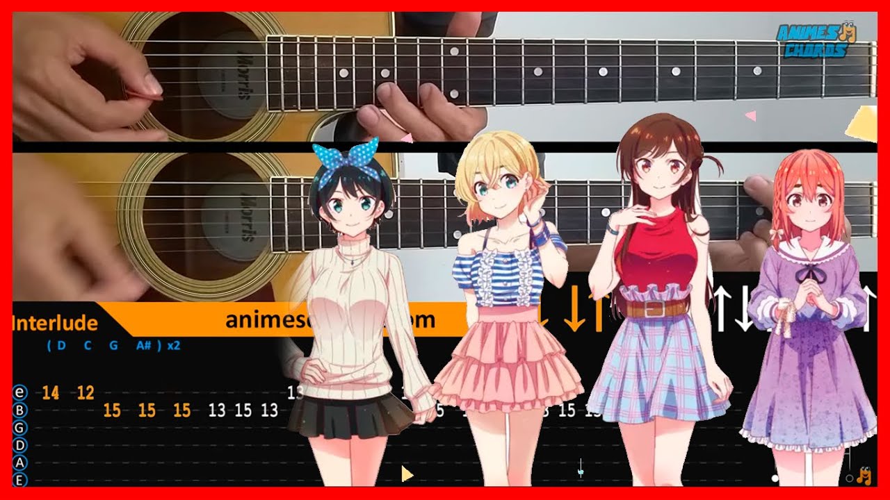 Rent-a-Girlfriend OP - Centimeter | Acoustic Guitar Lesson [Tutorial + TAB + CHORDS]