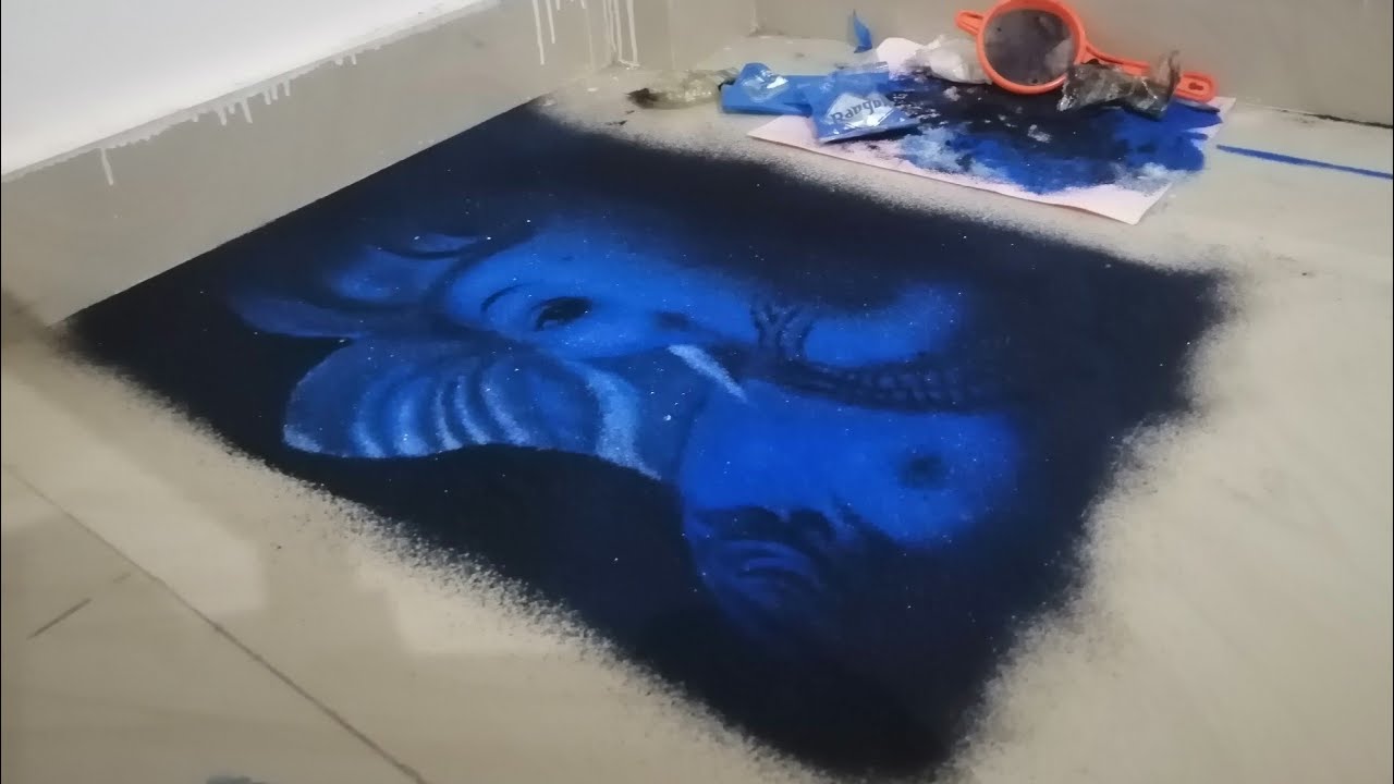 Timelapse Ganesha Rangoli || S Art || Shivam Gupta rangoli