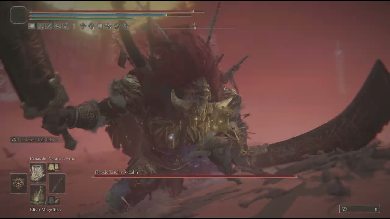 ELDEN RING Guerreiro Pássaro Divino vs Radahn